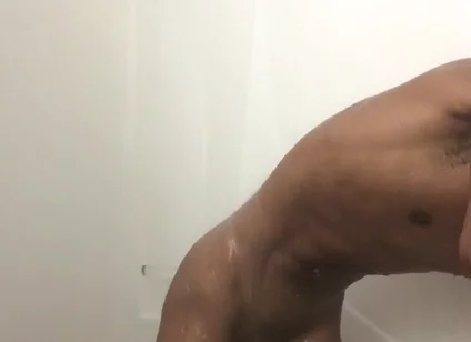 Cumshot in the Shower