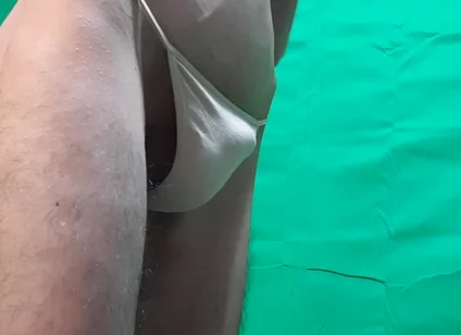 Skin Colored G-string Try on