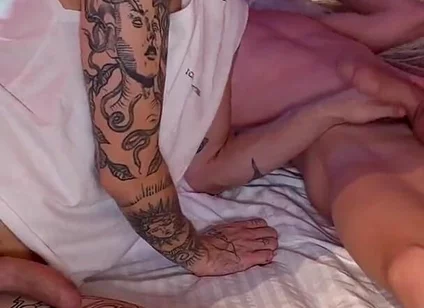 Tent Night: Quietly Licked Through Underwear, Pulled Cock Out and Sucked. Suddenly Woke up - and Fucked Till Creampie Inside