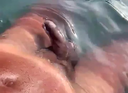 Listening to Gooning Audio in the Pool and Jerking off