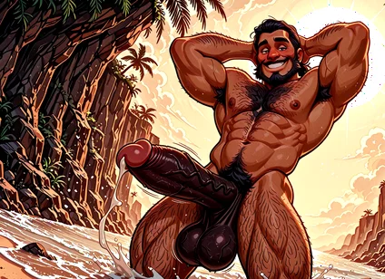 Beach Hunks Showing Erections