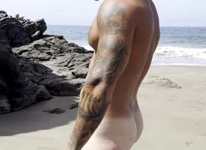 My Big Cock Exhibition in a Beach