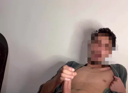 Arab Man Jerks off His Big Cock After Shower