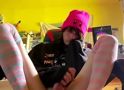 Femboy Gets Bored After Gaming And