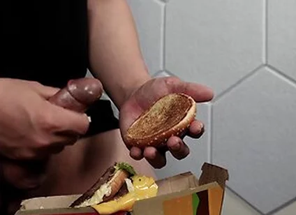 Fuck A Big Mac And Cum On Food To Eat