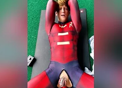 Halloween Costume Twink Super Hero Cosplay Porn Compilation