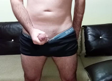 Guy in Underwear Masturbates Until Cumming