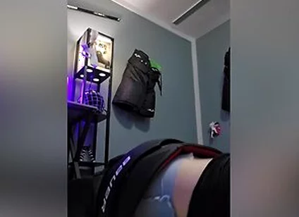 Hockey Jock Grinds & Cums In Pullup (diaper)
