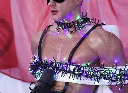 Santa Came by Early, so I Locked His Ass Down Using His Own Ropes and Used My Milking Machine to Take His Milk for Once