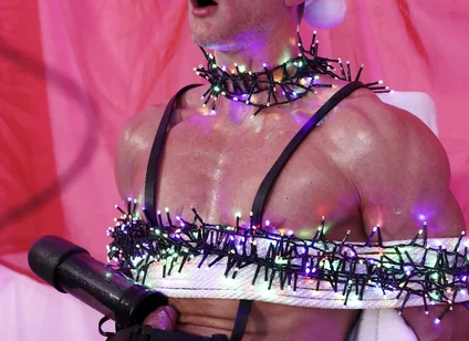 Santa Came by Early, so I Locked His Ass Down Using His Own Ropes and Used My Milking Machine to Take His Milk for Once