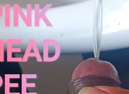 Pink Head Dick College Boy Peeing in Urinal