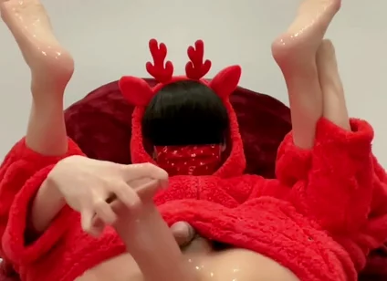 Merry Christmas! Big Dick Toy, Fuck Asshole, Squirt Water.