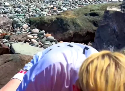 Persuaded a Straight Guy to Give a on the Beach