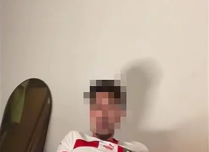 Arab Football Player Jerks off His Fat Cock and Asks for Feet and Socks Worship