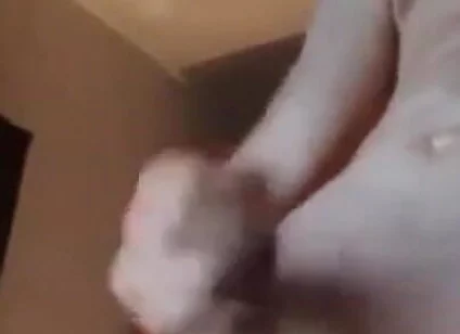 Strip with shaved masturbation
