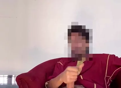 Arab Muslim Man Jerks off Fat Cock After Prayer