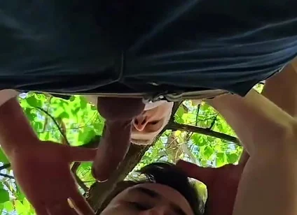 Gay Cruising in the Woods: Sucked and Kicked a Man in the Ass