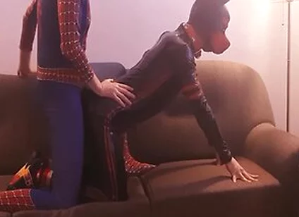 Puppy Gets Fucked By Horny Cosplay Spiderman