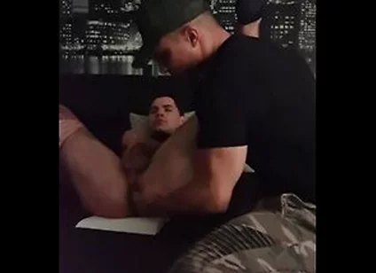 Caught Jerking Off By My Boy And Got My Cock Sucked Hard - He Swallowed My Cum