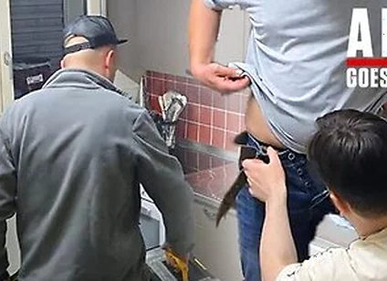 I Convince This Handsome Straight Married Plumber To Try His First Blowjob By A Man And He Lets Me