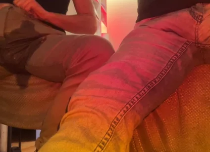 2 Amateur Flatmates Guys Wetting Their Pants on Cam for a Follower
