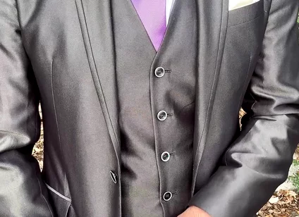 Public Outdoor Masturbation in a Shiny Suit