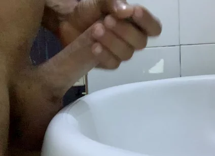 Jerking at Work in Toilet of My Boss