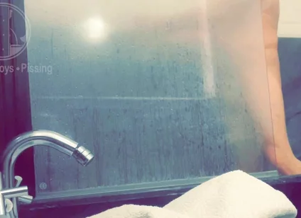 Pale White Skin Redhead Flatmate Caught Pissing in the Shower