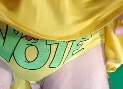 My Panties for Contests Under My Yellow Miniskirt