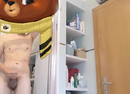 Hot Smooth Caught Jerking in the Bathroom