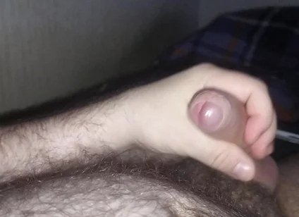 Masturbating on Bed and Huge Cumshot to My Hairy Belly