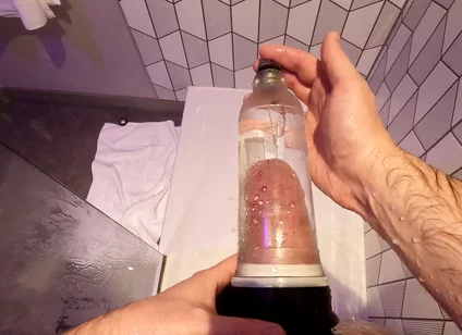 POV Morning Cock Pump with a Big Bear Body