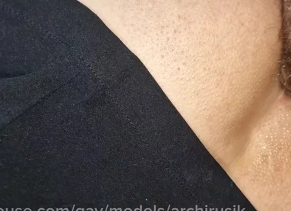 A Transvestite's Big Dick Let Him Fuck His Hole in Tights and a Skirt Covered in Cum