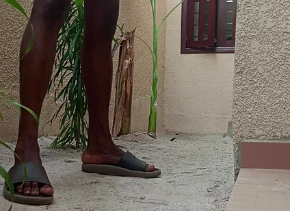 Wanking Myself up in the Back Yard