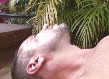 Gay's on Fire Scene-4_twink in Swimsuit Enjoys Sucking a Muscular Guy's Cock in the Pool