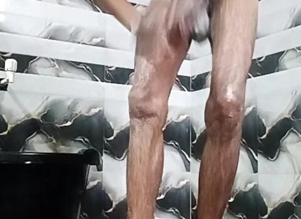 Gay Boy Masterbesing in Bathroom