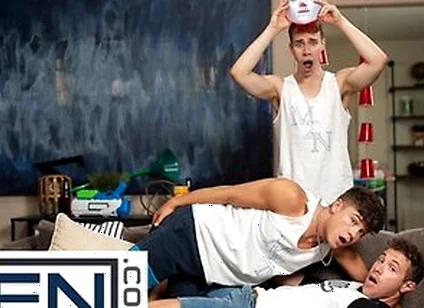 Men - Adam Awbride Bends On His Knees And Takes Kyle And Drake Von Hot Loads On His Face