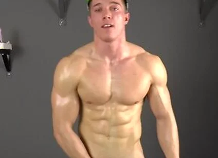 Handsome Muscle Boy Larry Mccormick Flexing And Wanking