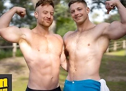 Kyle Denton & Tim James Check Each Other Out Before Getting Down And Dirty On The Bed