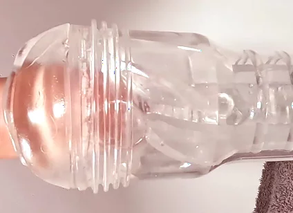 A Fleshlight Ice Lady Gets Fucked by This Hairy Bear's Big Cock