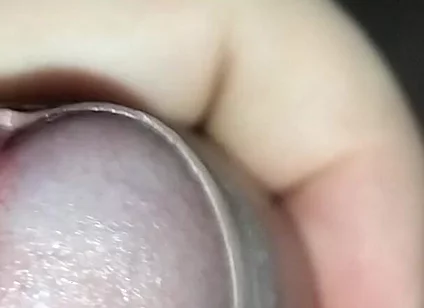 Close up Masturbation Uncut Cock and Cumshot
