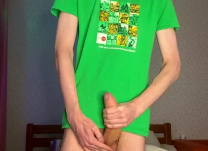 Naughty Evening Edging Ends with Bed Soaking Cum