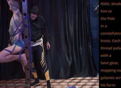 Nicky Bondage Session on the Pole