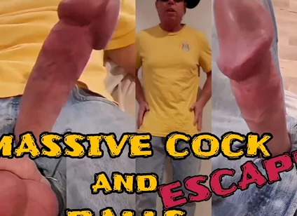 Massive Cock and Balls Escape Siixxbig Jeans