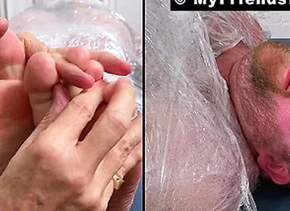 Tommy Bearhama Gets Mummified And Giggles With Feet Tickles