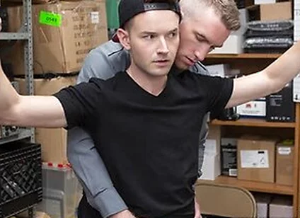 Officer Nick Fitt Takes Full Control Over Skinny Boys Asshole For Stealing A Dildo