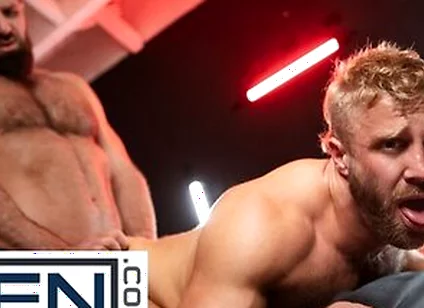 Men - Chuck Conrad Grips Mateo Tomas In His Powerful Arms And He Leads Him To His Cock