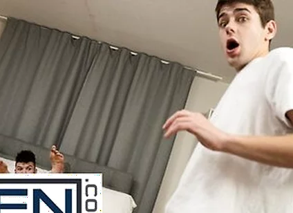Men - Hatler Gurius Self Fucks His Hole, Then His Roommate Joey Mills Walks In To Help Him