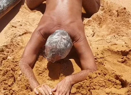 Ladysilva Doing Stritease on the Beach Showing off Her Hot Tanned Ass