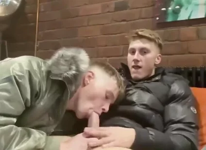 Scally boys cock sucking puffer jackets